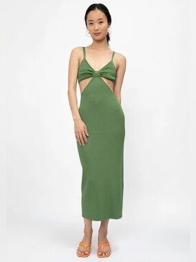 NWT Cult Gaia Serita Knit Dress in Basil Green Size L